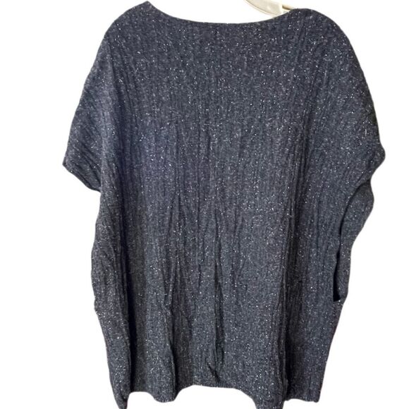 Pure Jill size L oversized lagenlook poncho sweater vest. - Picture 2 of 8